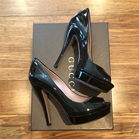 gucci vernice crystal pump nero|Gucci Vernice Crystal Pumps .